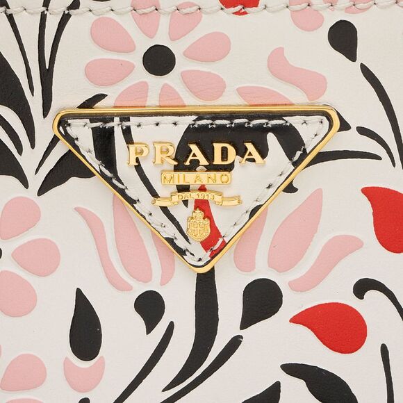 Prada Calfskin Floreale Galleria Double Zip Medium Tote - Picture 8 of 16